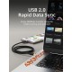 CABLETIME καλώδιο USB-C CT-CM60, 60W, 480Mbps, 1m, μαύρο