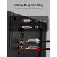 CABLETIME καλώδιο ήχου 2x RCA σε 2x RCA CT-RCA, 1m, μαύρο