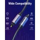 CABLETIME καλώδιο ήχου Toslink CT-AV380-P04GN, gold plated, 5mm, 1m, μαύρο