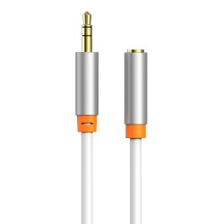 CABLETIME καλώδιο προέκτασης ήχου 3.5mm CT-AV311-P12G, gold plated, 0.5m, λευκό