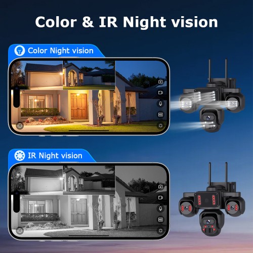 SECTEC smart ηλιακή κάμερα ST-523-9MAOV-4G-EU, triple lens, 3MP, 4G, SD, PTZ, IP66