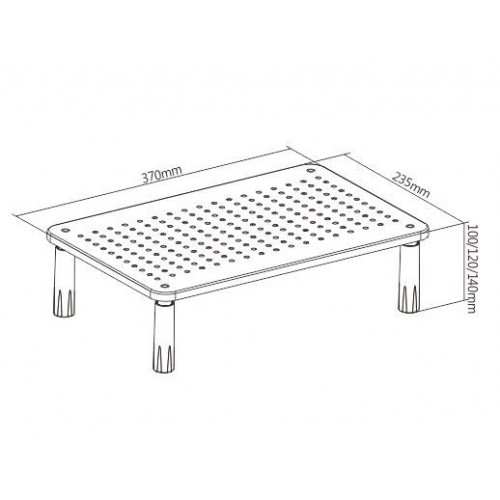 POWERTECH επιτραπέζια βάση οθόνης/laptop PT-1568, 13-32", έως 20kg