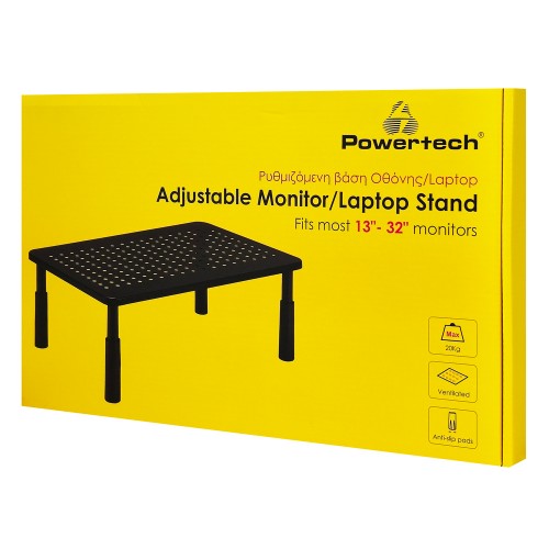POWERTECH επιτραπέζια βάση οθόνης/laptop PT-1568, 13-32", έως 20kg