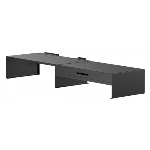 BRATECK επιτραπέζια βάση για οθόνη/laptop/smartphone/tablet STB-128-02 με συρτάρι, 13-32", έως 20kg, heavy duty, μαύρη