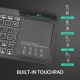 RIITEK ασύρματο πληκτρολόγιο Mini K18S με touchpad, RGB backlit, 2.4GHz & Bluetooth