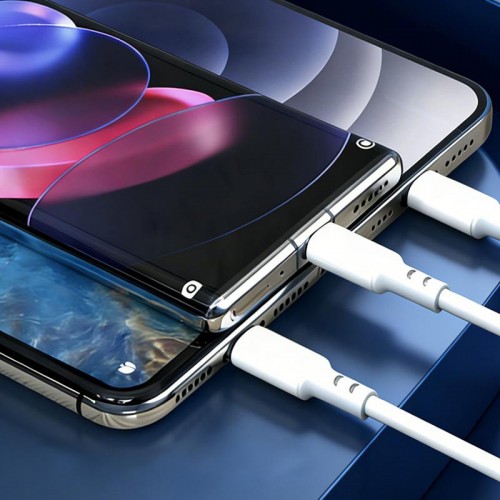 KAKUSIGA καλώδιο USB σε USB-C/Lightning/Micro USB KSC-1025, 5A, 480Mbps, 1.2m, λευκό