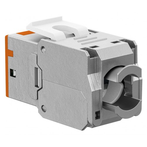 GOOBAY Keystone module RJ45 77947, CAT 6A STP, slim, toolfree, ασημί/πορτοκαλί
