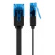 GOOBAY καλώδιο δικτύου 96301, CAT 6A U/UTP, flat, 500MHz, Copper, 0.50m, μαύρο