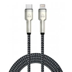 POWERTECH καλώδιο Lightning σε USB-C PTR-0200, PD 27W, 480Mbps, 1m, μαύρο/γκρι