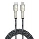 POWERTECH καλώδιο Lightning σε USB-C PTR-0200, PD 27W, 480Mbps, 1m, μαύρο/γκρι