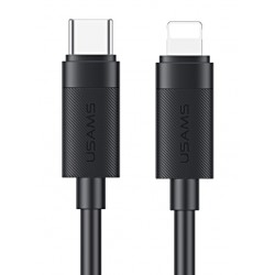 USAMS καλώδιο Lightning σε USB-C SJ781, 30W, 480Mbps, 1m, μαύρο