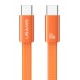 USAMS καλώδιο USB-C SJ783, 60W, 480Mbps, flat, 1.2m, πορτοκαλί