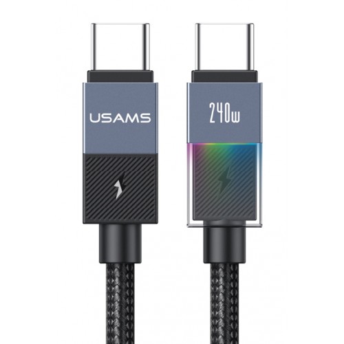 USAMS καλώδιο USB-C SJ775, 240W, 480Mbps, 1.2m, μαύρο