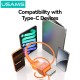 USAMS καλώδιο USB-C SJ775, 240W, 480Mbps, 1.2m, μαύρο