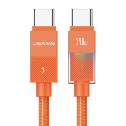 USAMS καλώδιο USB-C SJ775, 240W, 480Mbps, 1.2m, πορτοκαλί