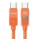 USAMS καλώδιο USB-C SJ775, 240W, 480Mbps, 1.2m, πορτοκαλί