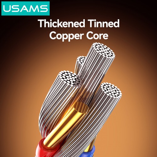 USAMS καλώδιο USB-C SJ775, 240W, 480Mbps, 1.2m, πορτοκαλί