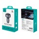 USAMS FM transmitter & φορτιστής CC328, USB/USB-C, 30W, Bluetooth, μαύρο