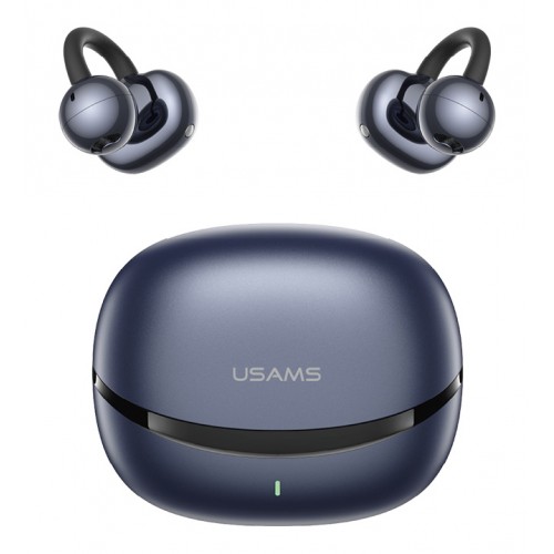 USAMS earphones με θήκη φόρτισης Echo R03, OWS, Φ11mm, 40/300mAh, μπλε