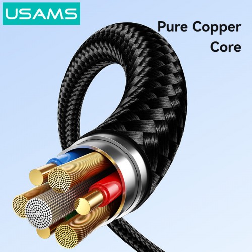 USAMS καλώδιο USB-C SJ769, 60W, 480Mbps, 1m, μαύρο