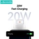 USAMS φορτιστής τοίχου CC325, USB-C, 20W, λευκός