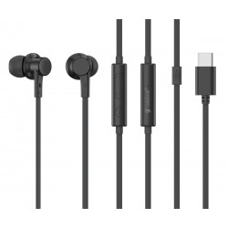 CELEBRAT earphones με μικρόφωνο G40, USB-C σύνδεση, 10mm, 1.2m, μαύρα