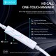 CELEBRAT earphones με μικρόφωνο G40, USB-C σύνδεση, 10mm, 1.2m, λευκά