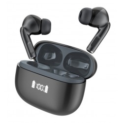 CELEBRAT earphones με θήκη φόρτισης W72, True Wireless, 10mm, 33/380mAh, ANC & ENC, μαύρα