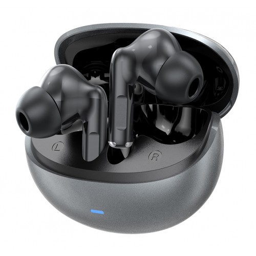 CELEBRAT earphones με θήκη φόρτισης W80, True Wireless, 13mm, 30/230mAh, γκρι