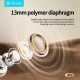 CELEBRAT earphones με θήκη φόρτισης W80, True Wireless, 13mm, 30/230mAh, λευκά
