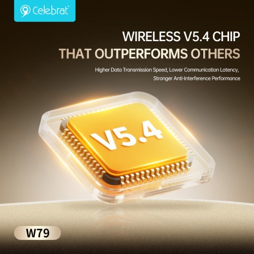 CELEBRAT earphones με θήκη φόρτισης W79, True Wireless, 13mm, 30/300mAh, λευκά