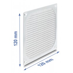 DELOCK σχάρα για 120mm ανεμιστήρα 67458 με φίλτρο σκόνης, μεταλλική, ασημί