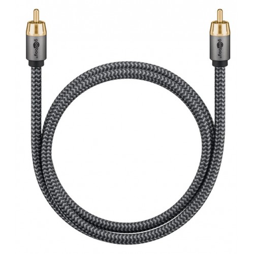 GOOBAY καλώδιο ήχου RCA σε RCA 65296, 2m, μαύρο/ασημί