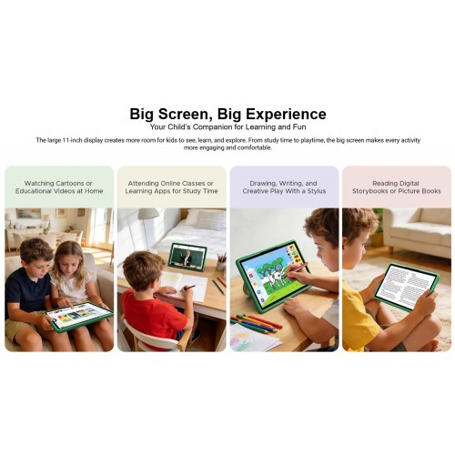 DOOGEE tablet U11 Kid, 11", 4/128GB, Android 16, 8580mAh, πράσινο