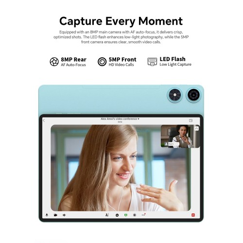 TECLAST tablet P50 με πληκτρολόγιο/στυλό αφής/θήκη, 11", 4/128GB, 4G, Android 15, 7000mAh, μπλε