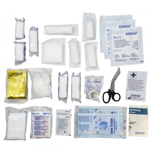 KALFF kit πρώτων βοηθειών για οχήματα FK1734-99, DIN 13164-2022, μαύρο