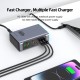 POWERTECH σταθμός φόρτισης PT-1621, 2x USB & 6x USB-C, GaN, 140W, γκρι