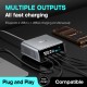 POWERTECH σταθμός φόρτισης PT-1622 με οθόνη, USB & 4x USB-C, GaN, 100W, ασημί