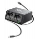 POWERTECH σταθμός φόρτισης PT-1623, USB/3x USB-C/2x USB-C καλώδια, GaN, 160W, μαύρος
