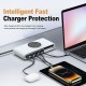 POWERTECH σταθμός φόρτισης PT-1624, 2x USB/2x USB-C/wireless, 72W, λευκός