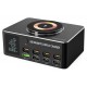 POWERTECH σταθμός φόρτισης PT-1625 με οθόνη, 4x USB/4x USB-C/wireless, 140W, μαύρος