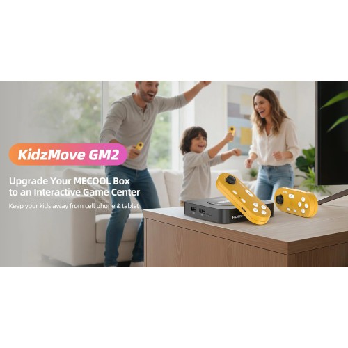 MECOOL σετ ασύρματων motion gamepad KidzMove GM2 για Android smart TV & TV Box, κίτρινο, 2τμχ