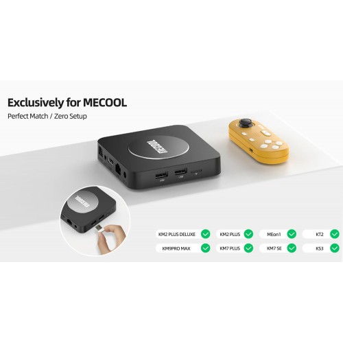 MECOOL σετ ασύρματων motion gamepad KidzMove GM2 για Android smart TV & TV Box, κίτρινο, 2τμχ