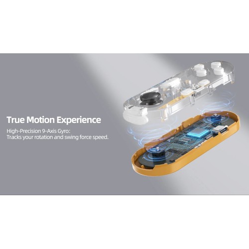 MECOOL σετ ασύρματων motion gamepad KidzMove GM2 για Android smart TV & TV Box, κίτρινο, 2τμχ