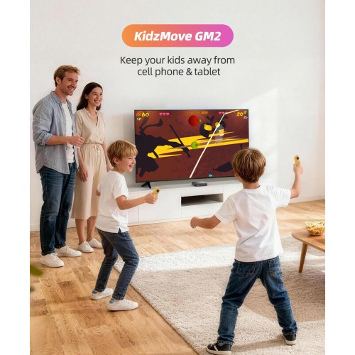 MECOOL σετ ασύρματων motion gamepad KidzMove GM2 για Android smart TV & TV Box, κίτρινο, 2τμχ