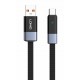 LDNIO καλώδιο USB-C σε USB LS242c, flat, 50W, 480Mbps, 2m, μαύρο