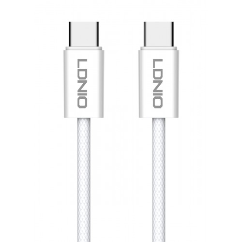 LDNIO καλώδιο USB-C iP-902c, 65W, 480Mbps, 2m, λευκό