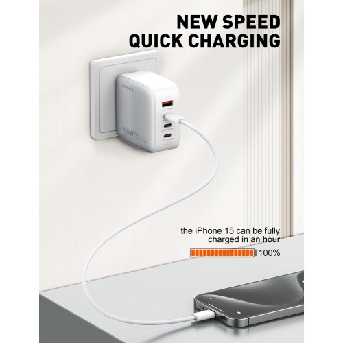 LDNIO καλώδιο USB-C iP-902c, 65W, 480Mbps, 2m, λευκό