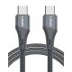 LDNIO καλώδιο USB-C LC632c, 100W, 480Mbps, 2m, μαύρο