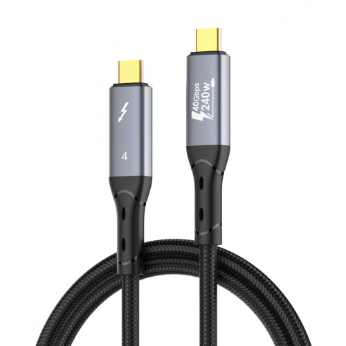 LDNIO καλώδιο USB-C TC-11c, 240W, 40Gbps, 8K/60Hz, 1m, μαύρο